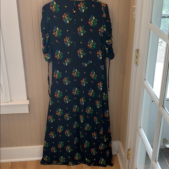 ASOS 3/4 Sleeve Floral Dress w/ Split - Picture 7 of 8